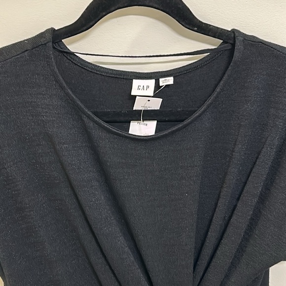 Gap Softspun Short Sleeve Twist-Knot Midi Dress NWT - Picture 3 of 9